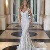 Γοργονέ νυφικό Diamond με κορσέ, τιράντες και δαντέλα - Fashion Brides Σέρρες.