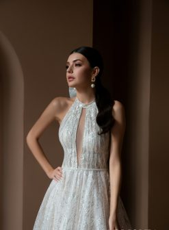 Λεπτομέρεια μπούστου νυφικού Idril - Fashion Brides Σέρρες.
