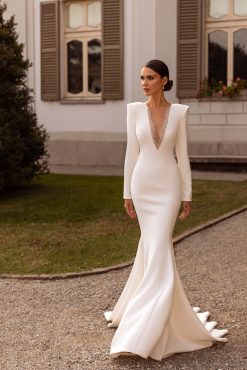 Dayana νυφικό με μακριά μανίκια - Fashion Brides Σέρρες.