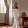 Νυφικό Paris γοργονέ με σατέν υφή - Fashion Brides Σέρρες.