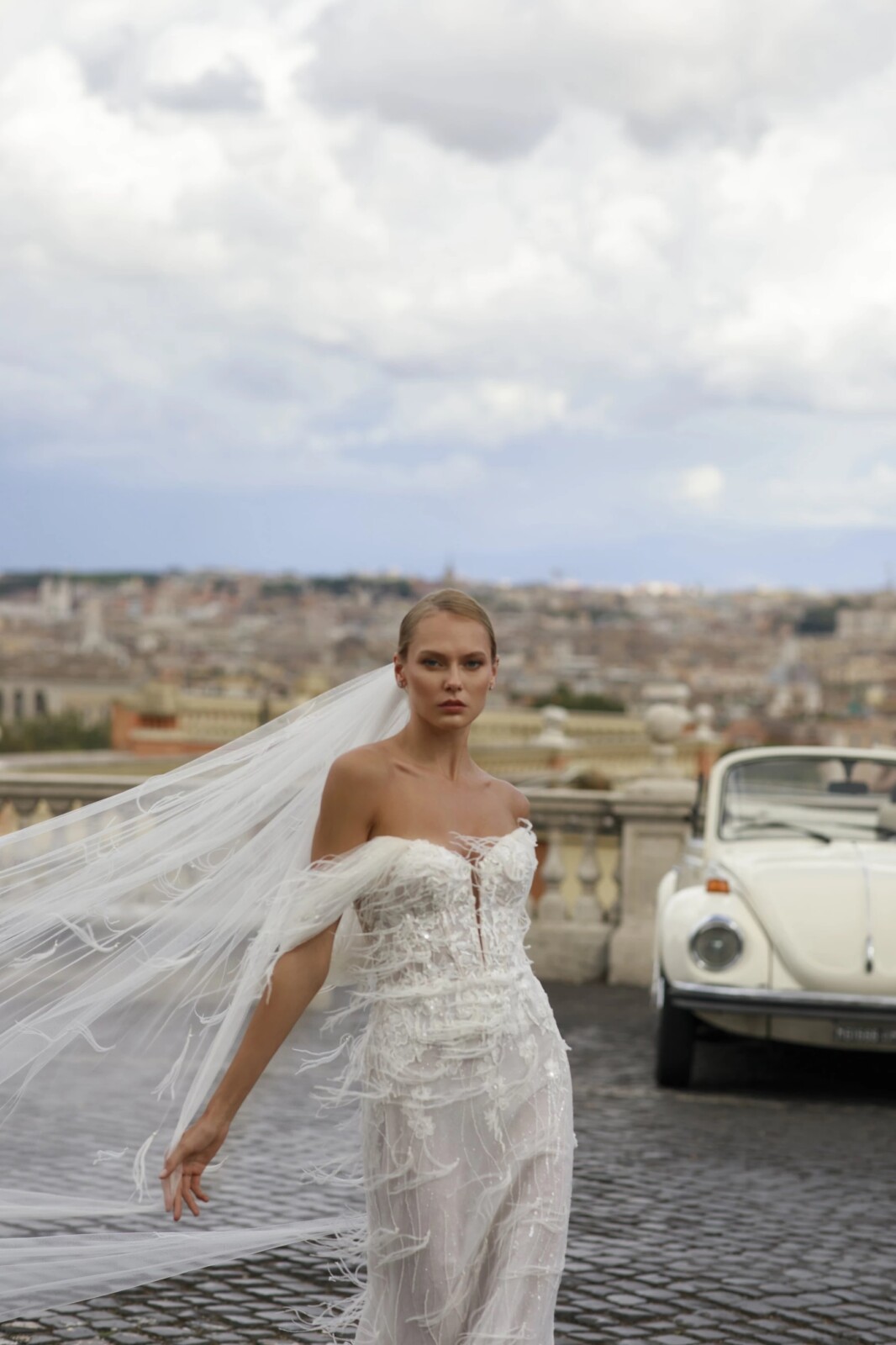 Νυφικό Virginia με πέπλο - Fashion Brides Σέρρες.