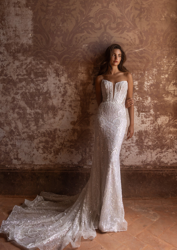 Νυφικό Santina σε γοργονέ γραμμή με κορσέ - Fashion Brides Σέρρες.