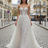 Πριγκιπικό νυφικό Mareva με κορσέ και strapless ντεκολτέ - Fashion Brides Σέρρες.