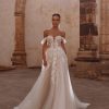 Νυφικό Ariella σε Α γραμμή με κορσέ και δαντέλα στο μπούστο - Fashion Brides Σέρρες.